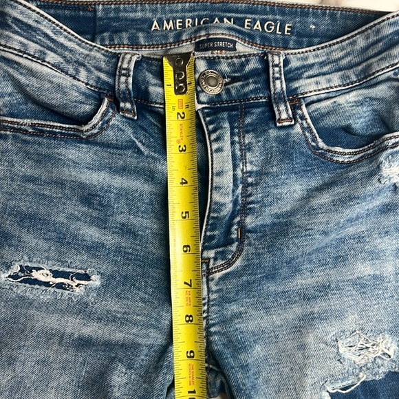 AEO high-rise Woman’s Blue Jeggings. Size 4 - Picture 10 of 12